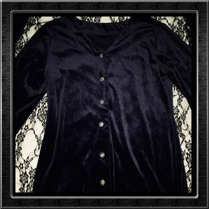 Purple Velvet V Neck Dress